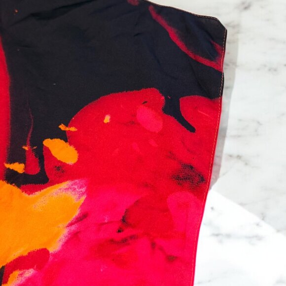 Echo Abstract Silk Square Scarf 38 X 38 - Picture 8 of 10